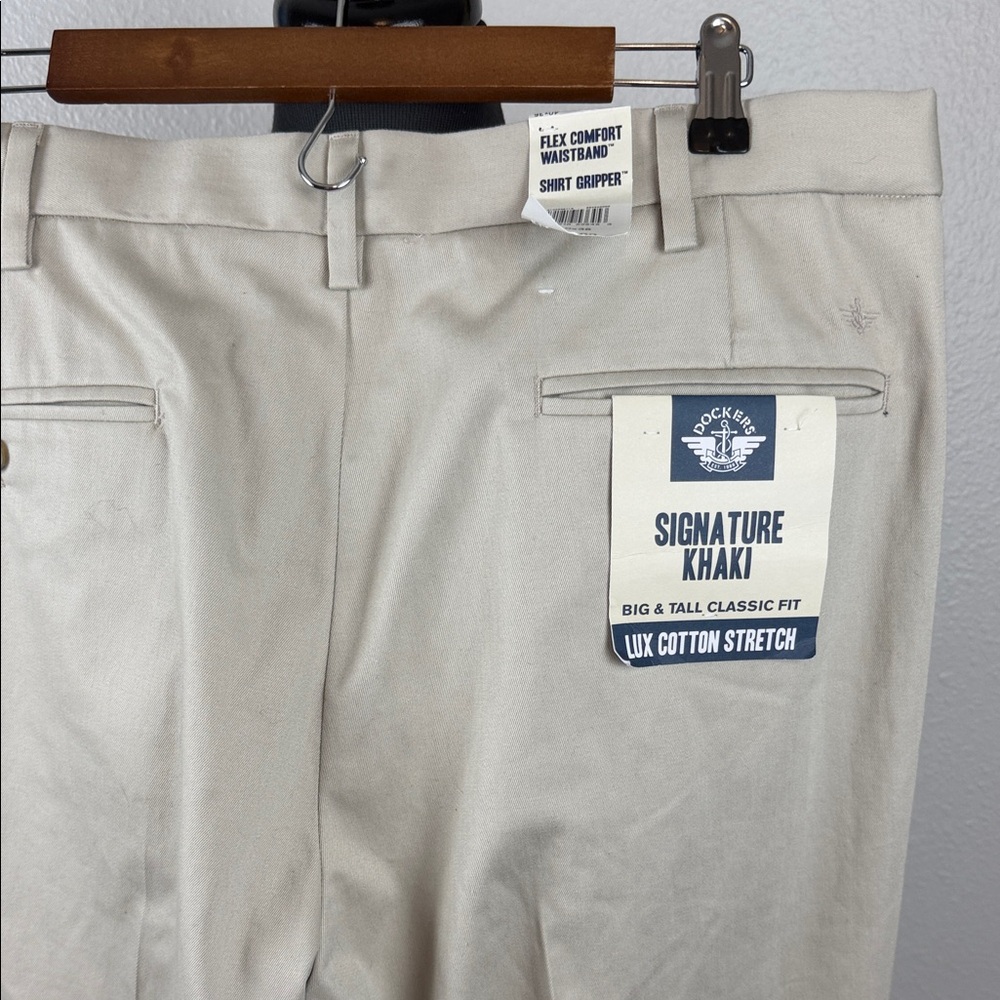 NWT! B&T Beige Cotton Stratch Pants - Picture 7 of 7